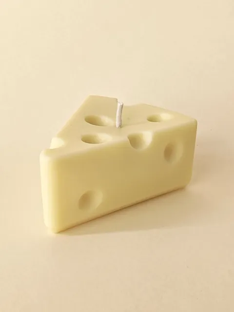 Decorative Cheese-Shaped Candle